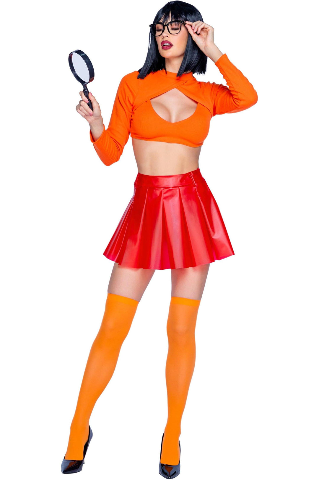 Roma Confidential 3pc Mystery Solving Babe in Orange  from SexyShoes.com