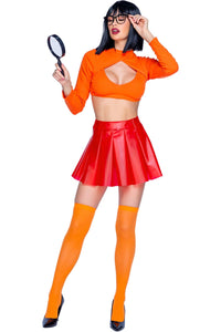 Roma Confidential 3pc Mystery Solving Babe in Orange  from SexyShoes.com