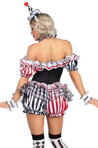 Leg Avenue 4 Piece Darling Harlequin Costume Set in Multi 