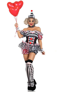Leg Avenue 4 Piece Darling Harlequin Costume Set in Multi  from SexyShoes.com