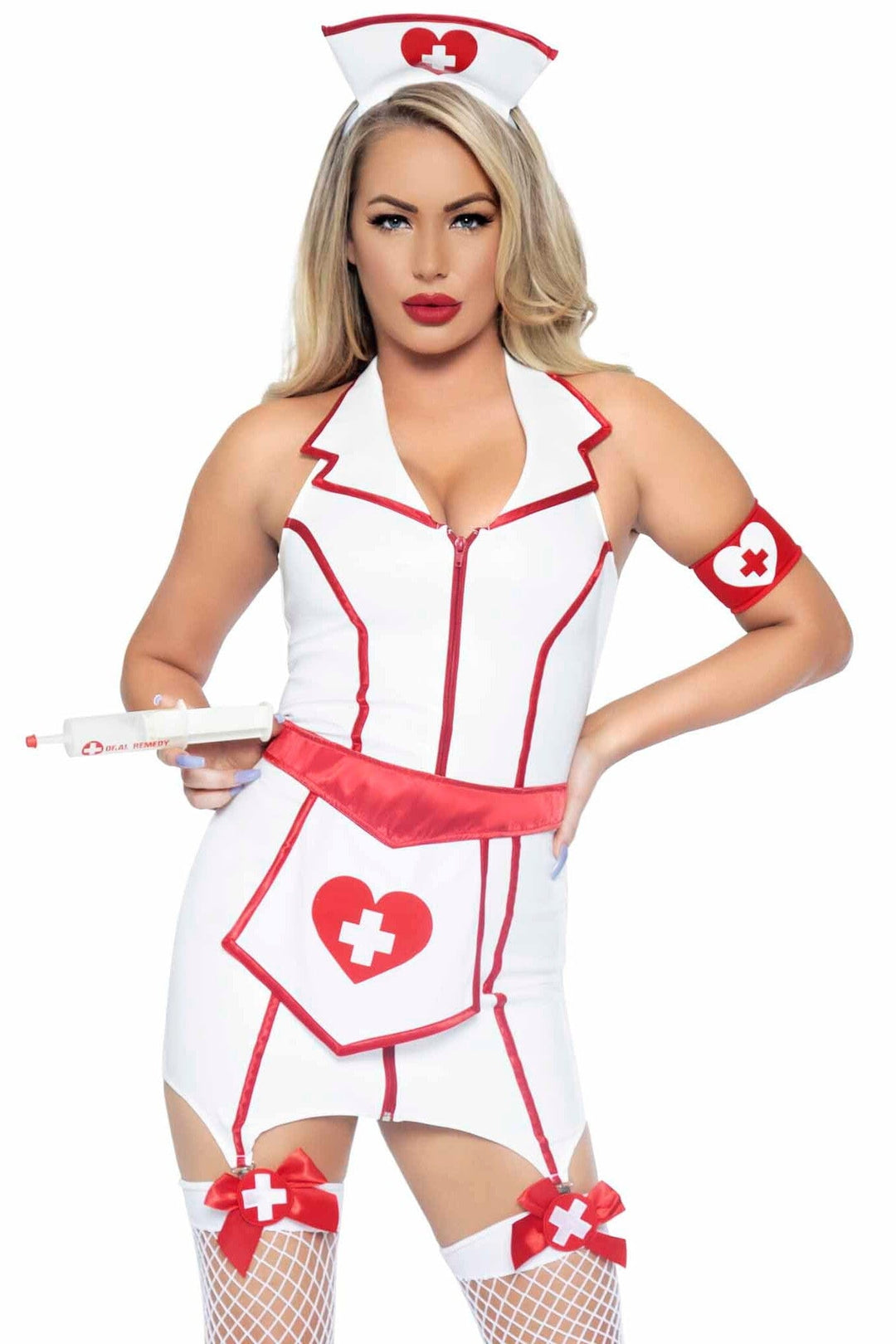 Leg Avenue 4 Piece Er Hottie Costume Set in White 