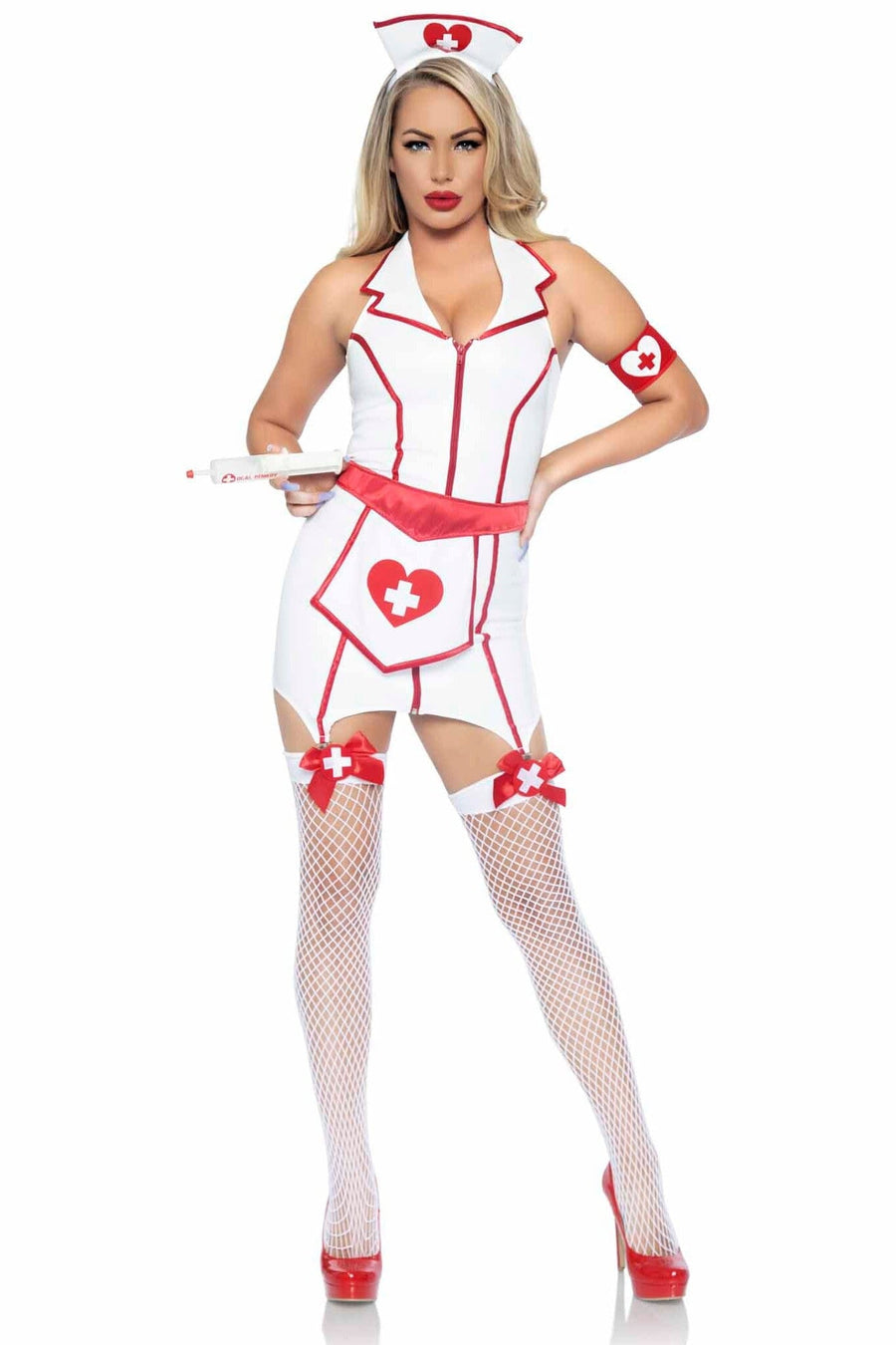 Leg Avenue 4 Piece Er Hottie Costume Set in White 