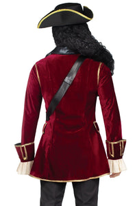 Leg Avenue 4 Piece Pirate Captain Costume Set in Multi 