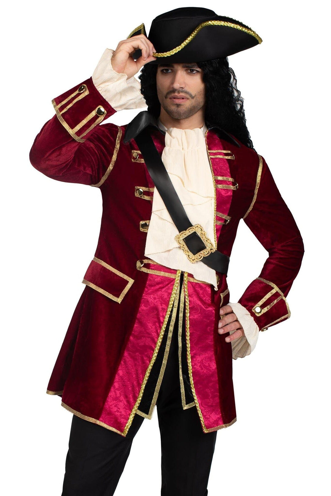 Leg Avenue 4 Piece Pirate Captain Costume Set in Multi 