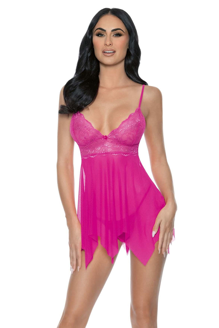 Hankerchief Hem Babydoll Set