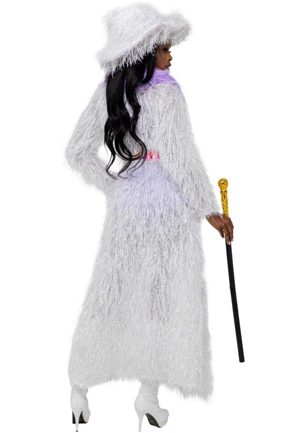 Roma Costumes 4PC High Roller Lady Pimp in White 