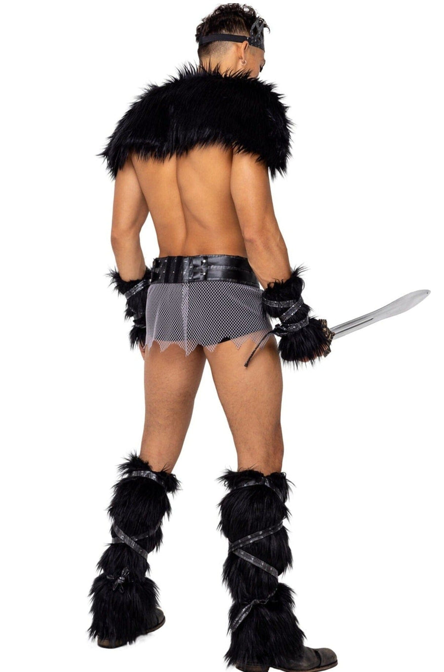 Roma Costumes 4PC Men's Viking Hunk in Black 