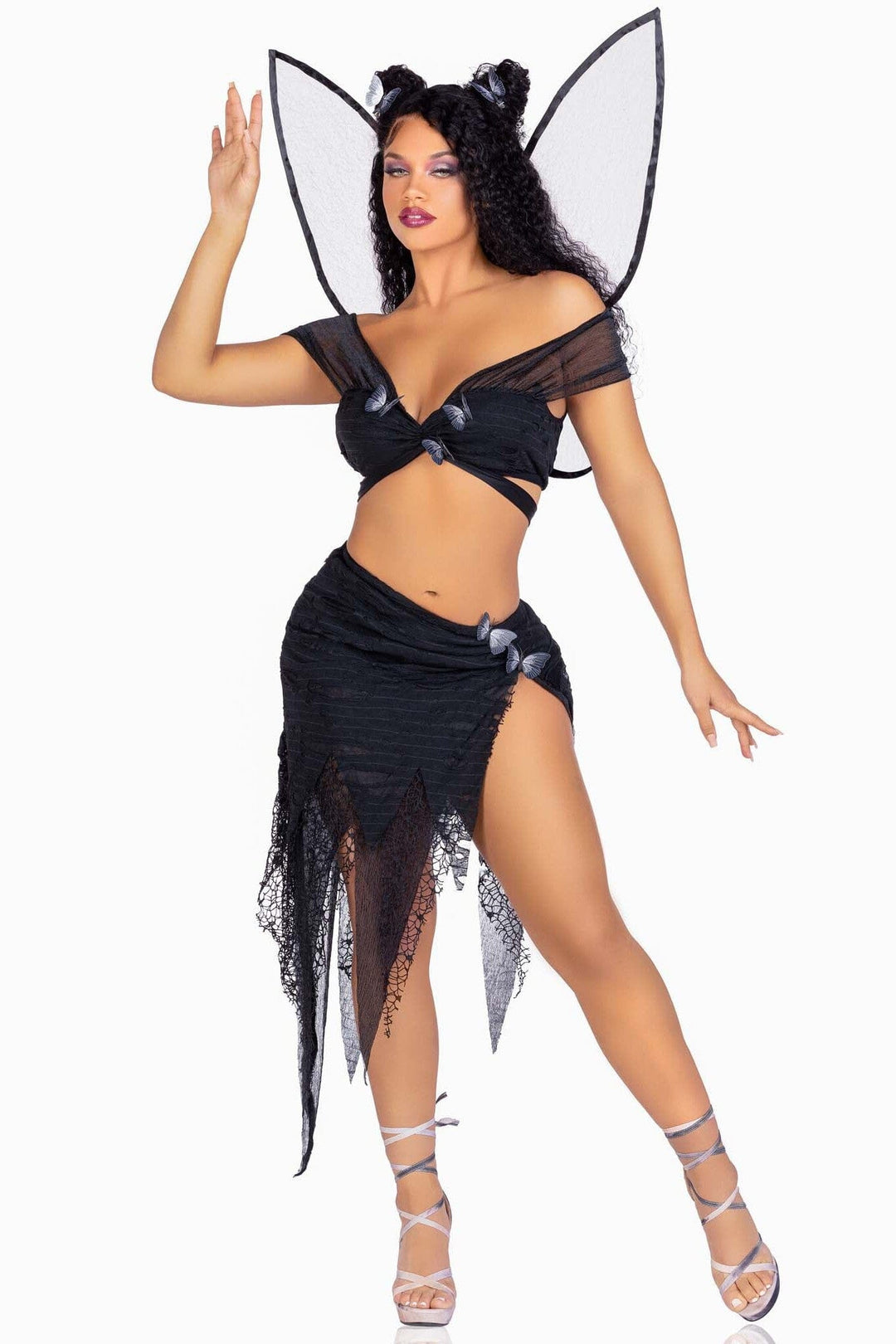 Leg Avenue 4 Piece Dark Fairy in Black  from SexyShoes.com