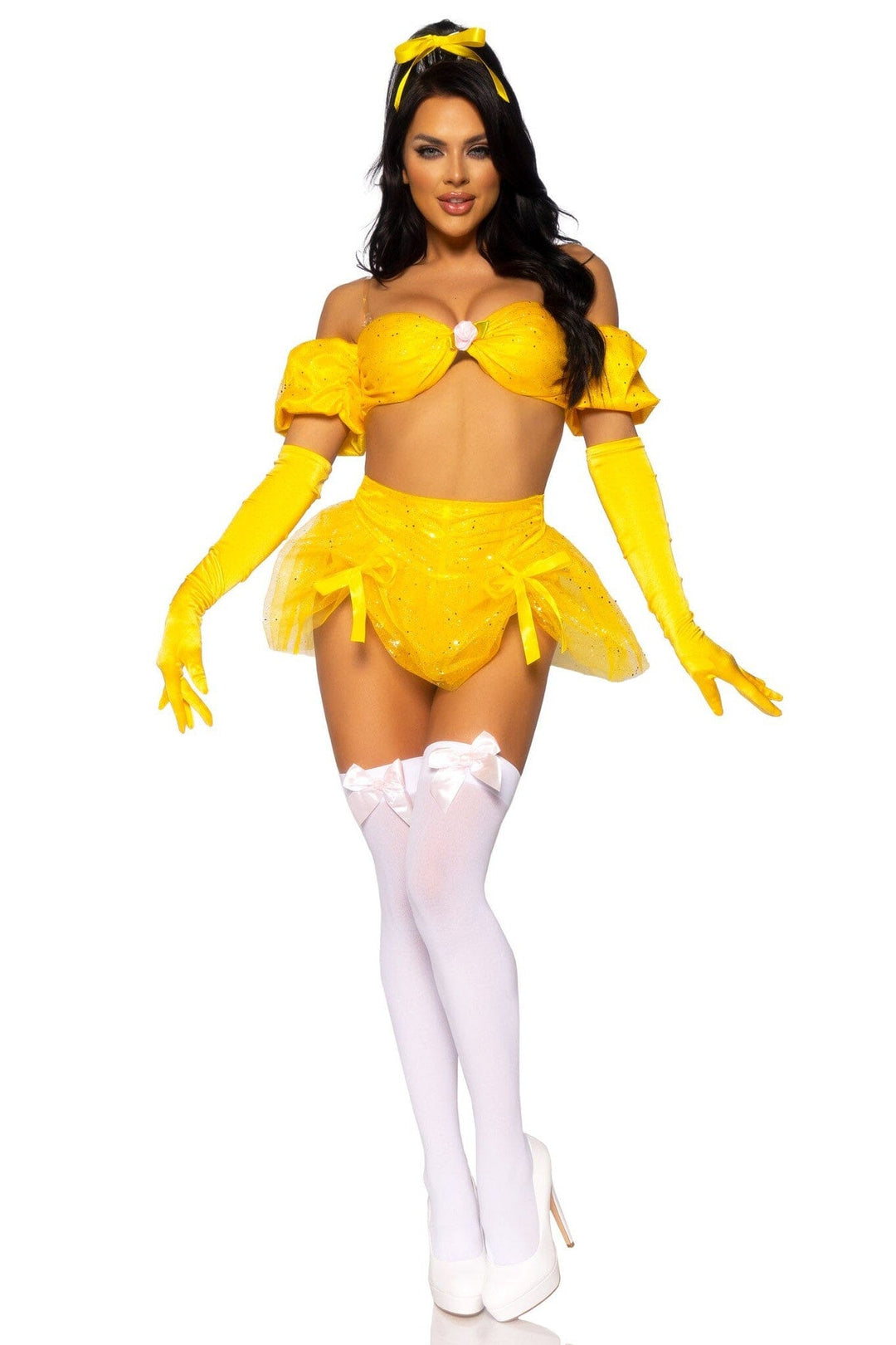 Leg Avenue 4PC. Fairytale Beauty in Yellow  from SexyShoes.com