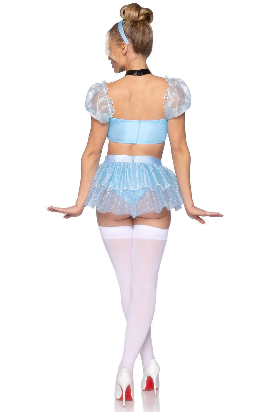 Leg Avenue 4 Piece Glass Slipper Cinderella in Blue 