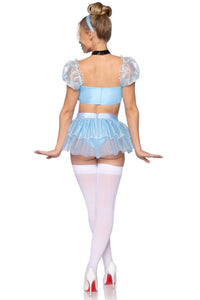 Leg Avenue 4 Piece Glass Slipper Cinderella in Blue 