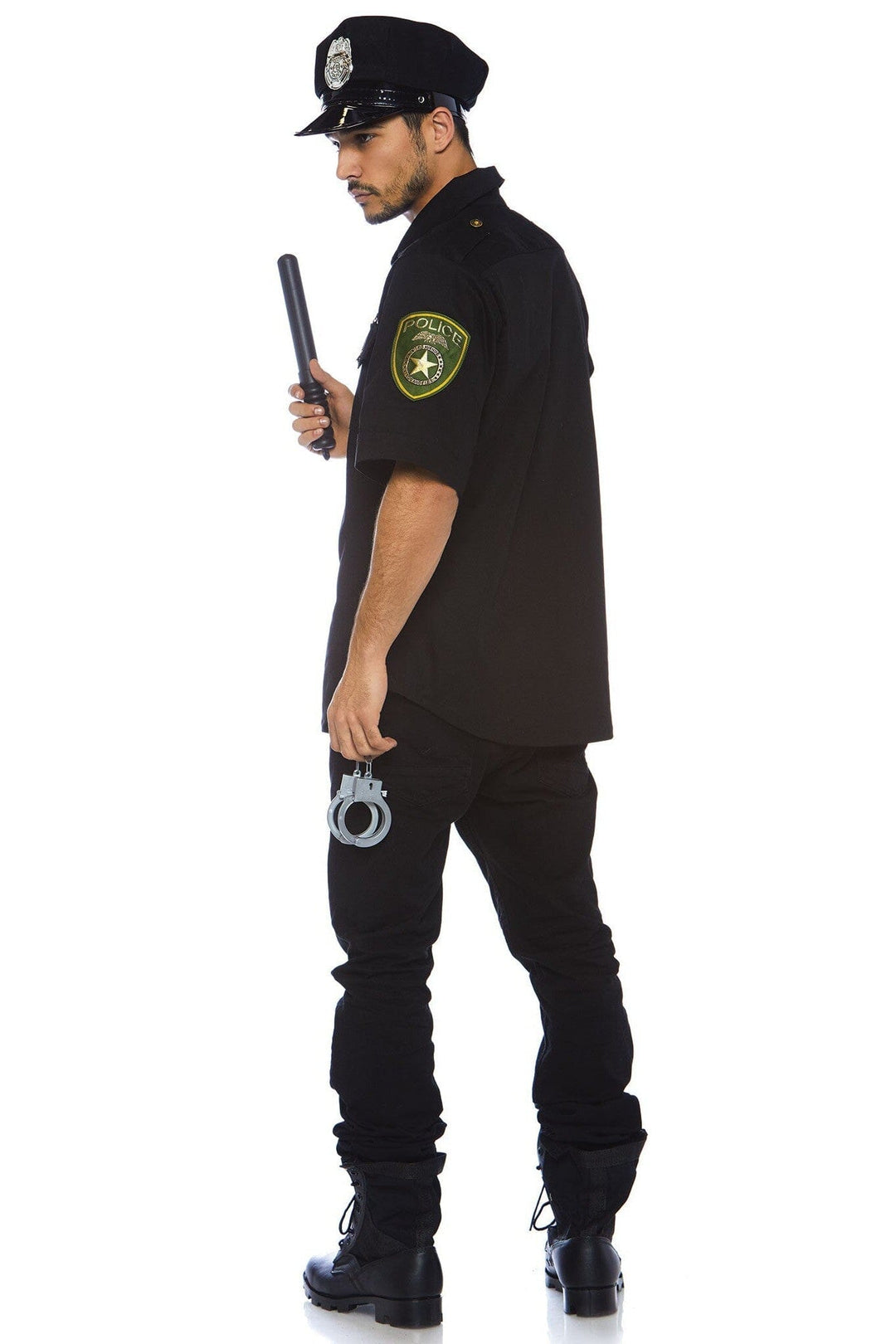 4 Piece Men's Police Shirts-Cop Costumes-SEXYSHOES.COM