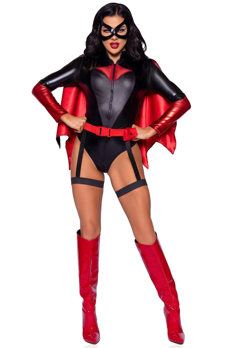 Leg Avenue 4 Piece Vigilante Vixen in Black 