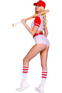 Roma Confidential 4pc Home Base Baseball Player in White 