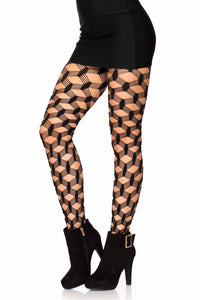 Leg Avenue 5 String Fish Scale Fishnet Pantyhose in Black  from SexyShoes.com