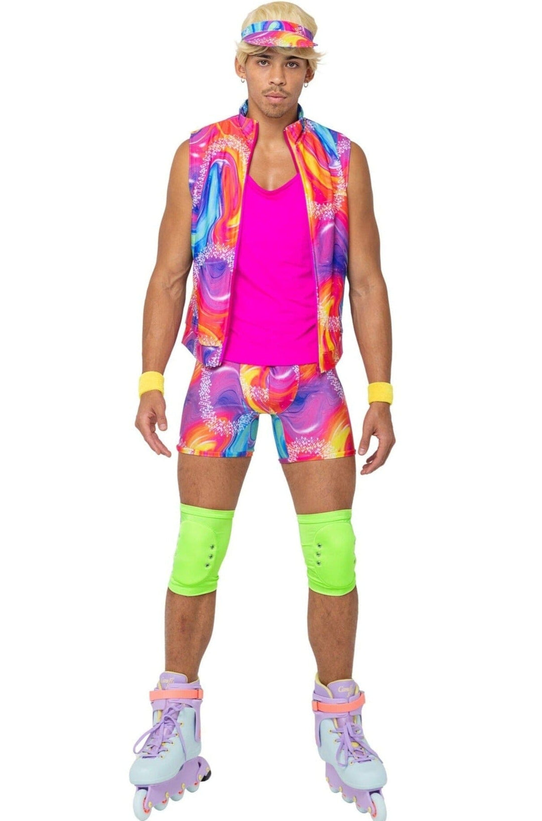 Roma Costumes 6PC Men's Retro Rollerblade Stud in Pink  from SexyShoes.com