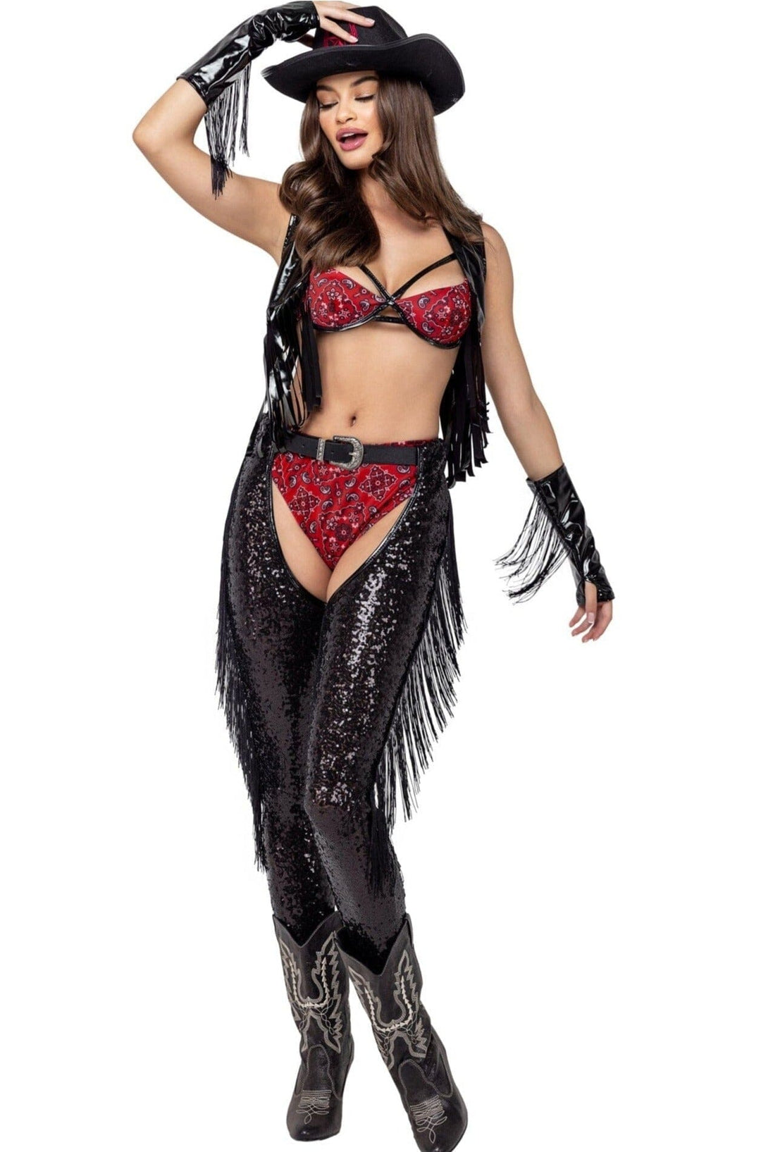 6PC Saddle-up Cowgirl-Western Costumes-SEXYSHOES.COM