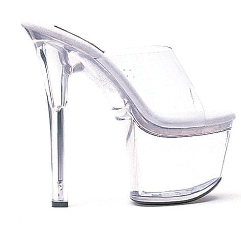 Ellie Shoes 711 VANITY Stripper Slide in Clear Patent from SexyShoes.com