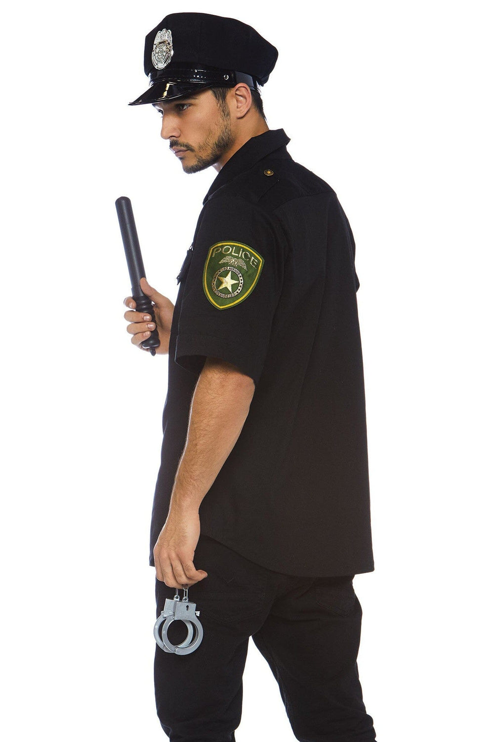 Leg Avenue 4 Piece Men's Police Shirts in Black 