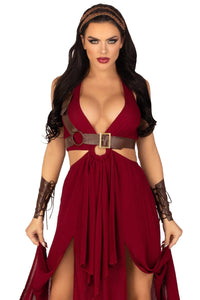 Leg Avenue 4 Piece Warrior Maiden in Burgundy 