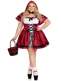 Leg Avenue Plus Size Gothic Red Riding Hood Costume in Red  from SexyShoes.com