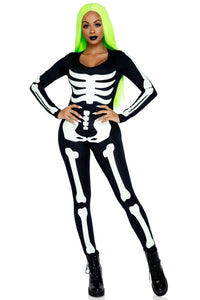 Glow In the Dark Skeleton Catsuit-Other Costumes-SEXYSHOES.COM