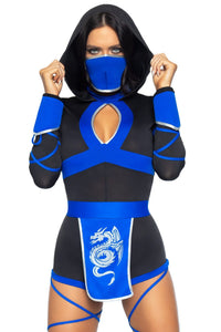 Leg Avenue 3PC. Dragon Ninja in Black  from SexyShoes.com