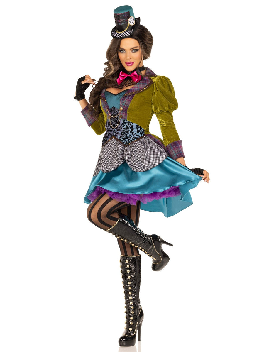 Leg Avenue Deluxe Mad Hatter Costume in Multi 
