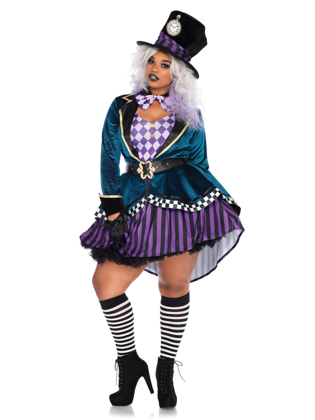 Leg Avenue Plus Size Delightful Hatter Costume in Multi  from SexyShoes.com