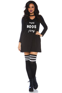 Leg Avenue More Boos Jersey Dress in Black  from SexyShoes.com
