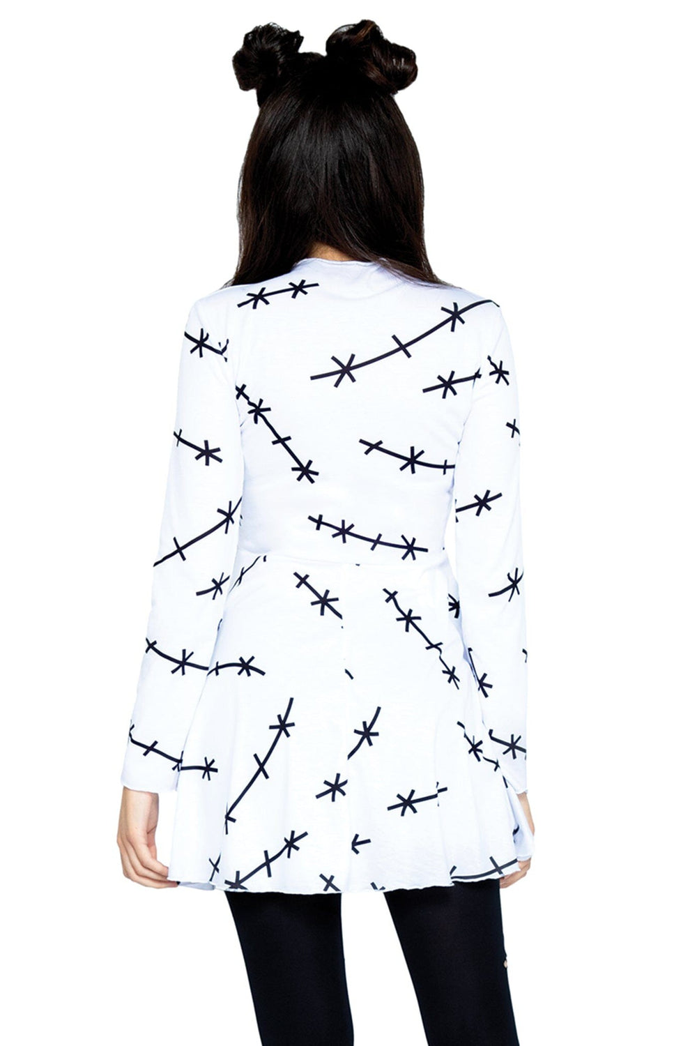 Leg Avenue Jersey Stitch Dress in White 