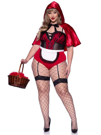 3 Piece Naughty Miss Red Plus Size-Fairytale Costumes-SEXYSHOES.COM