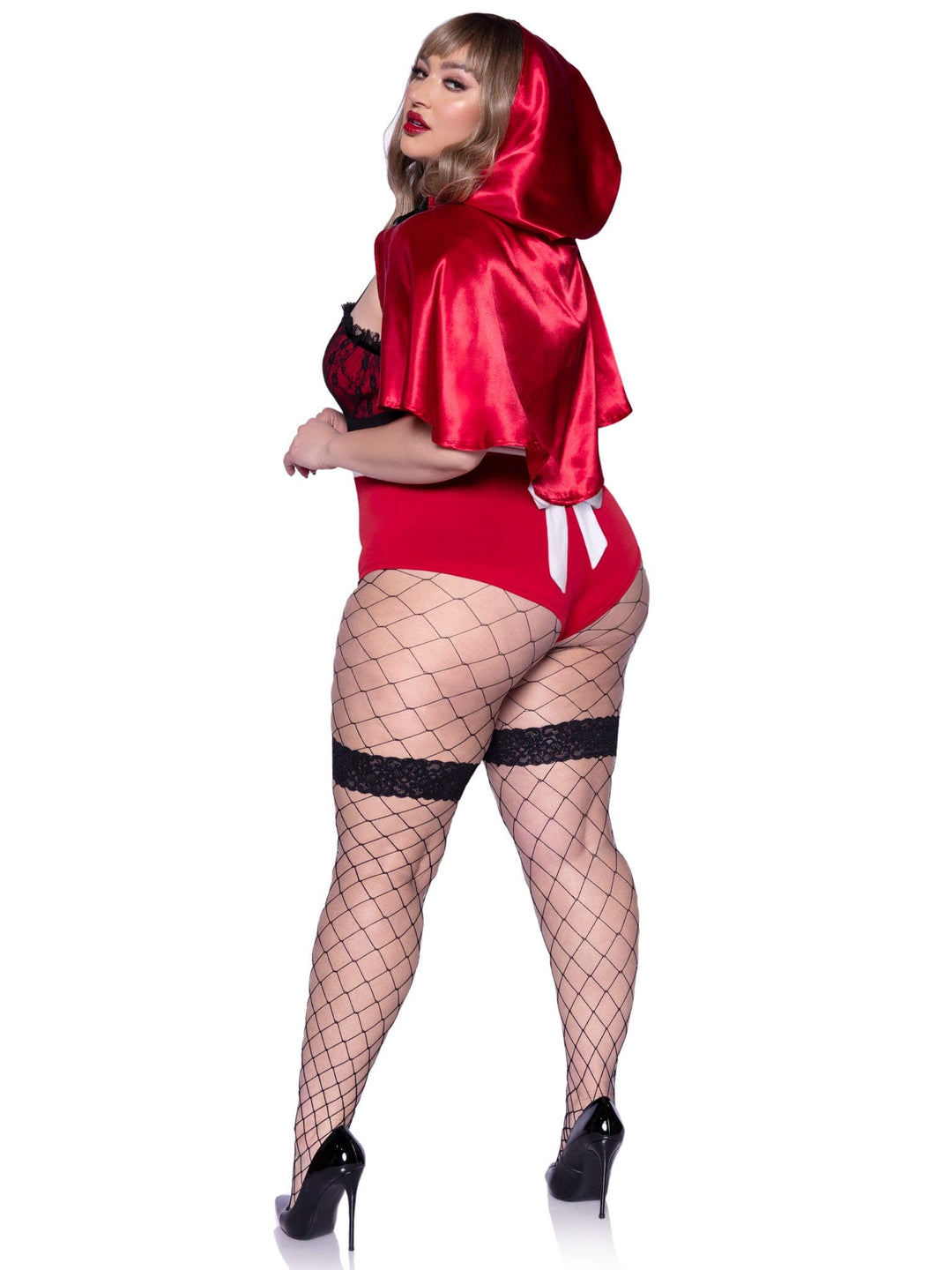 3 Piece Naughty Miss Red Plus Size-Fairytale Costumes-SEXYSHOES.COM