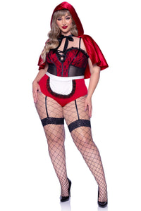 Leg Avenue 3 Piece Naughty Miss Red Plus Size in Red  from SexyShoes.com