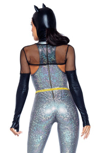 Leg Avenue 4 Piece Feline Felon in Black 