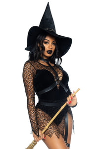 Leg Avenue 3 Piece Crafty Witch in Black 