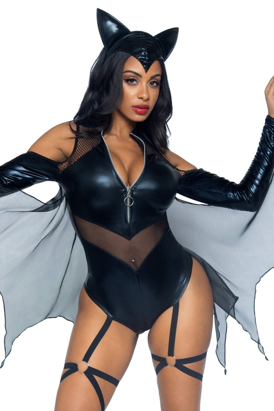 Leg Avenue 2 Piece Midnight Bat in Black 