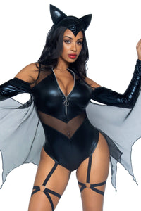 Leg Avenue 2 Piece Midnight Bat in Black 