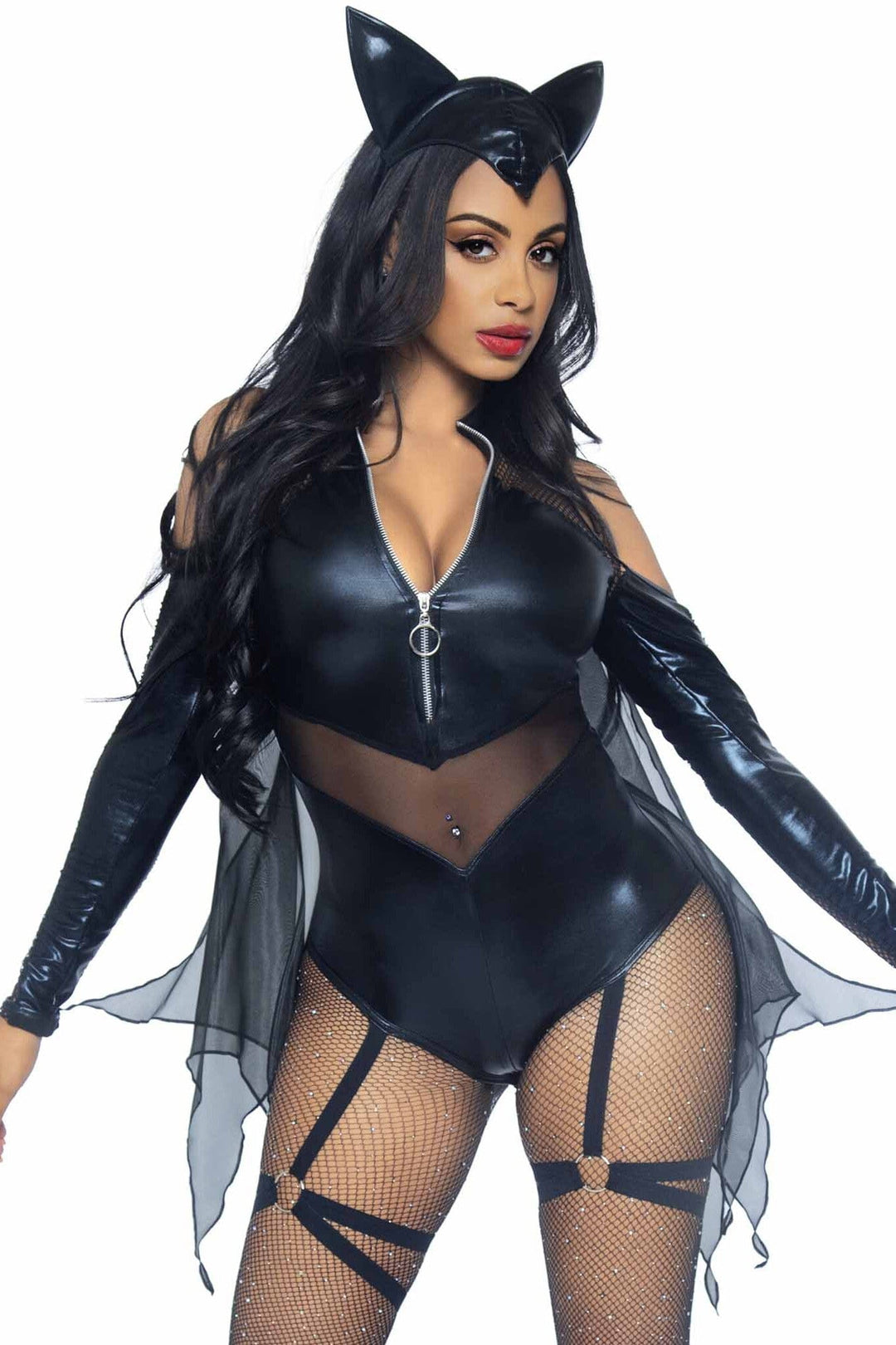 Leg Avenue 2 Piece Midnight Bat in Black  from SexyShoes.com