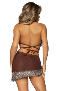 Leg Avenue 3 Piece Cave Babe in Brown 