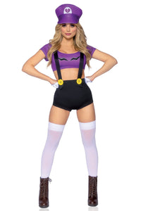 Leg Avenue 3 Piece Gamer Baddie in Purple  from SexyShoes.com