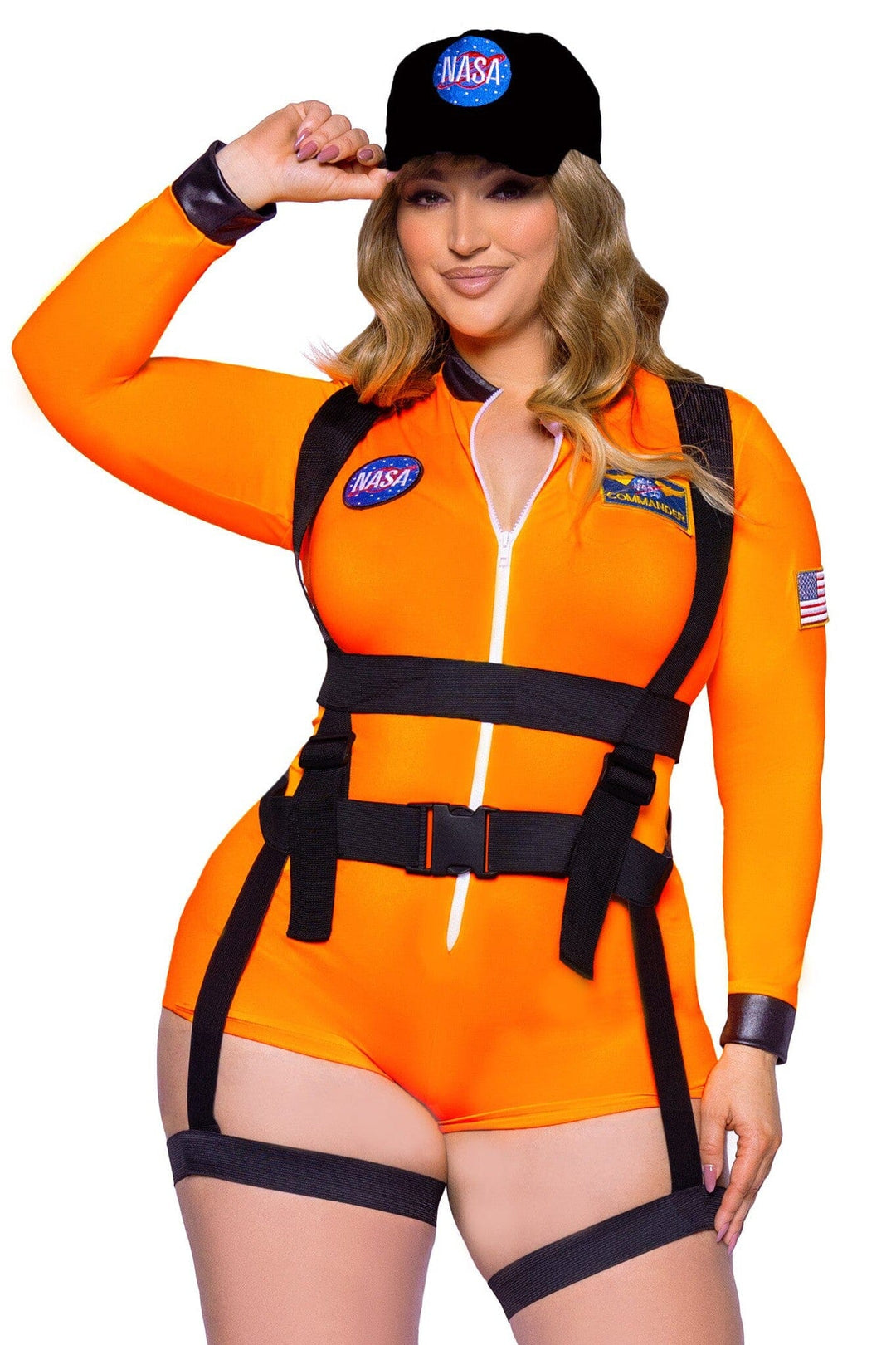 Leg Avenue 3 Piece Space Commander in Orange  from SexyShoes.com