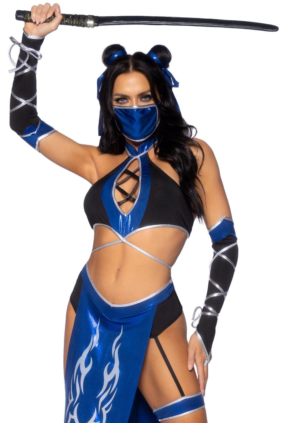 Leg Avenue 5 Piece Combat Ninja in Black 