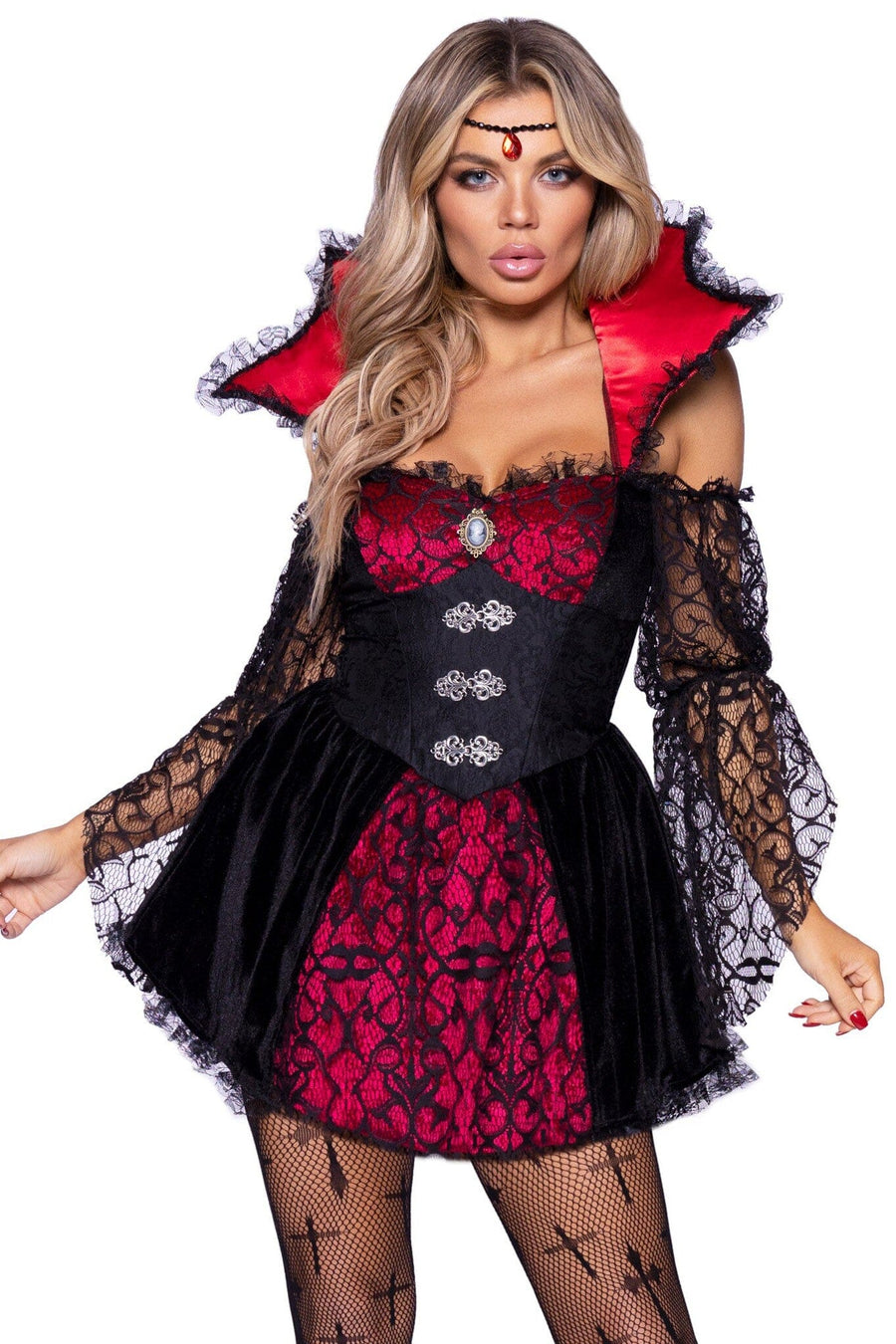 Leg Avenue 2 Piece Victorian Vampire in Black 