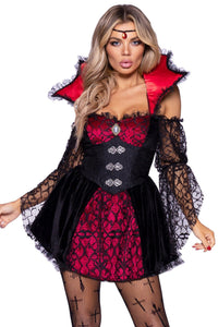 Leg Avenue 2 Piece Victorian Vampire in Black 