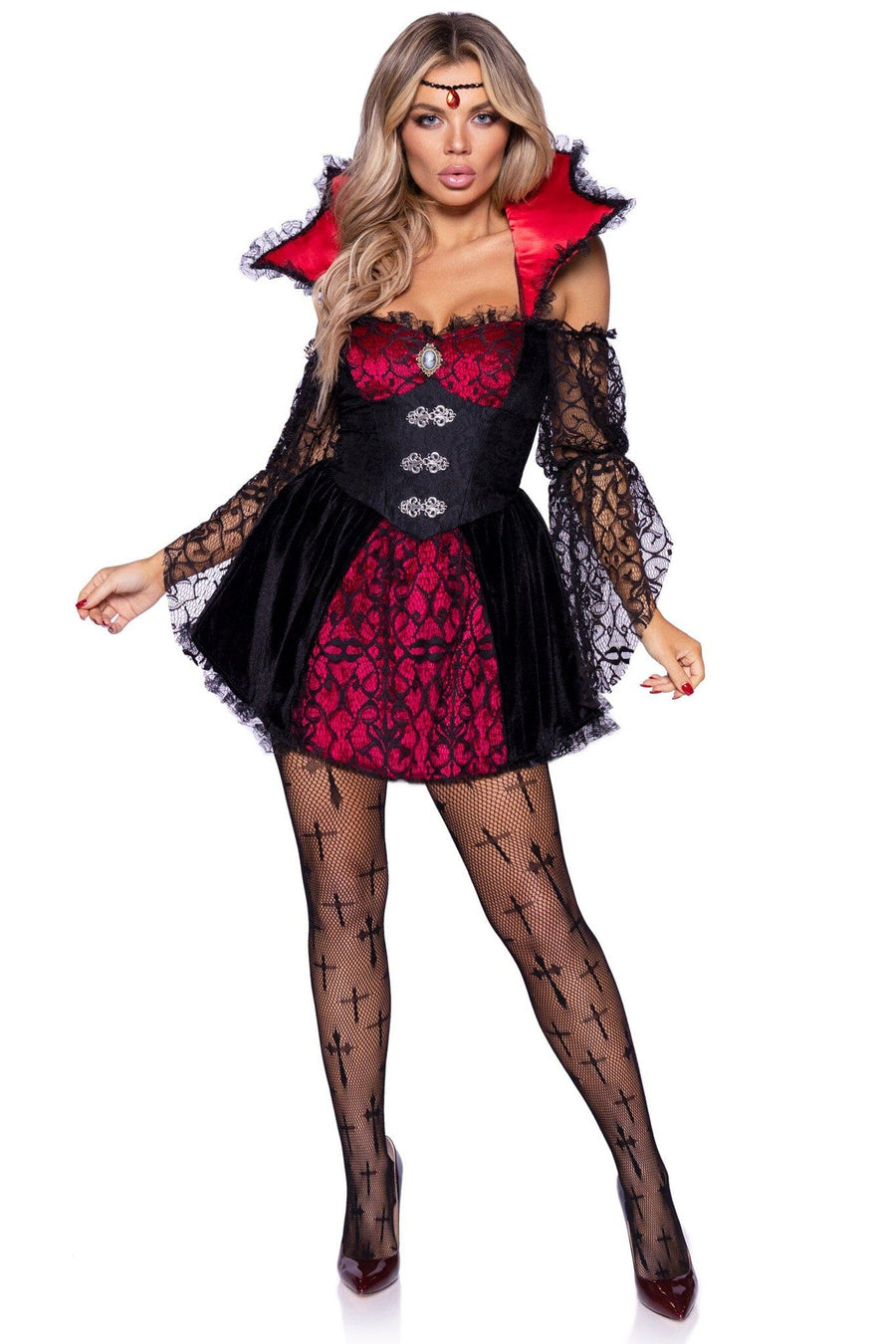 Leg Avenue 2 Piece Victorian Vampire in Black 