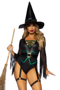 Leg Avenue 2 Piece Broomstick Babe in Black  from SexyShoes.com