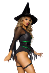 Leg Avenue 2 Piece Broomstick Babe in Black 