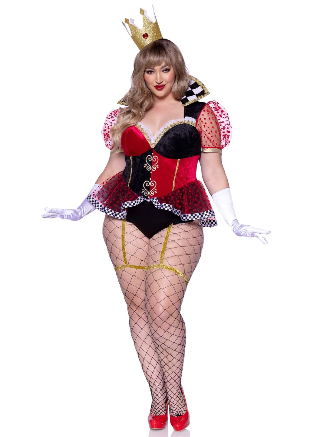 Leg Avenue 2 Piece Ravishing Red Queen in Black  from SexyShoes.com