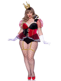 Leg Avenue 2 Piece Ravishing Red Queen in Black  from SexyShoes.com